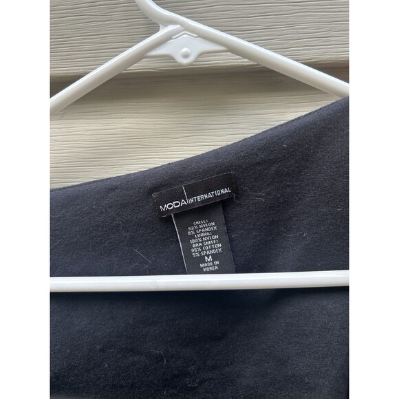 Vtg Moda International M Y2K Floral Lace Rave Top Stretch Serving Sexy Vamp Goth - Picture 4 of 6